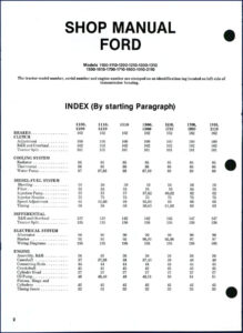 ford 1100, ford manual