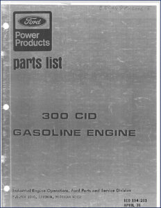 ford 300 cid 1976 parts catalog, ford parts catalog, ford 300