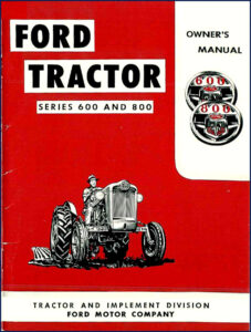 ford 600, 800 1954 user manual, ford manual, ford 600,