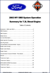 ford 7.3l 2003 diagnostics manual, ford manual, ford 7.3l
