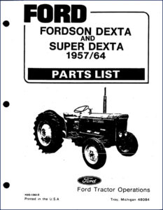 ford super dexta & fordson dexta 1977 parts, ford parts catalog, ford super