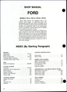 ford tw, ford manual