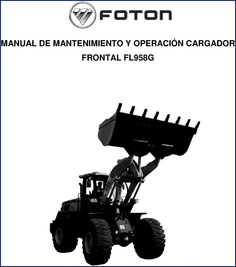 foton fl958g operators manual, foton manual, foton fl958g