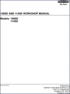 freightliner 108sd, 114sd 2011 workshop manual, freightliner workshop manual, freightliner 108sd,