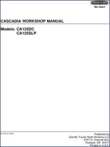 freightliner ca125dc ca125slp workshop manual, freightliner workshop manual, freightliner ca125dc