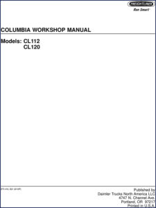 freightliner cl112, cl120 workshop manual, freightliner workshop manual, freightliner cl112,