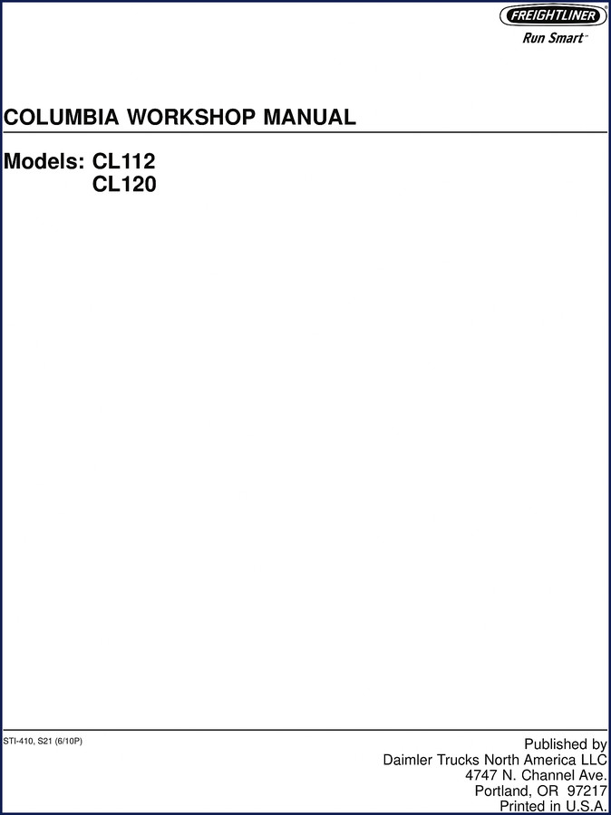 freightliner cl112, cl120 workshop manual, freightliner workshop manual, freightliner cl112,