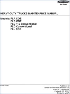 freightliner fla flb flc 112 fld fll 2009, freightliner manual, freightliner fla