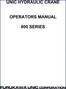 furukawa unic 800 series 1996 operators manual, furukawa unic manual, furukawa unic unic