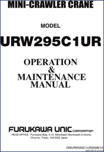 furukawa unic urw295c1ur operators manual, furukawa unic manual, furukawa unic unic