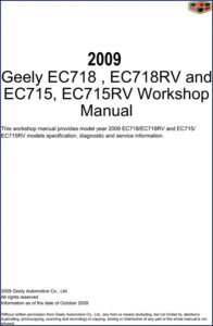 geely ec718 ec715 2009 workshop manual, geely workshop manual, geely ec718