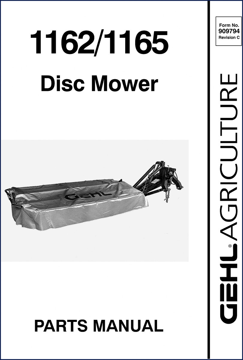 gehl 1162, 1165 parts catalog, gehl parts catalog, gehl 1162,