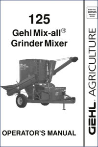 gehl 125 operators manual, gehl manual, gehl 125