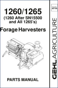 gehl 1260, 1265 parts catalog, gehl parts catalog, gehl 1260,