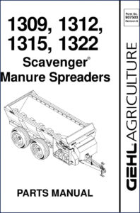 gehl 1309, 1312, 1315, 1322 parts catalog, gehl parts catalog, gehl 1309,