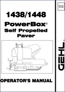 gehl 1438, 1448 operators manual, gehl manual, gehl 1438,