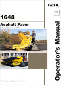 gehl 1648 2006 operators manual, gehl manual, gehl 1648