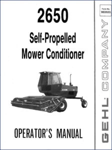 gehl 2650 operators manual, gehl manual, gehl 2650