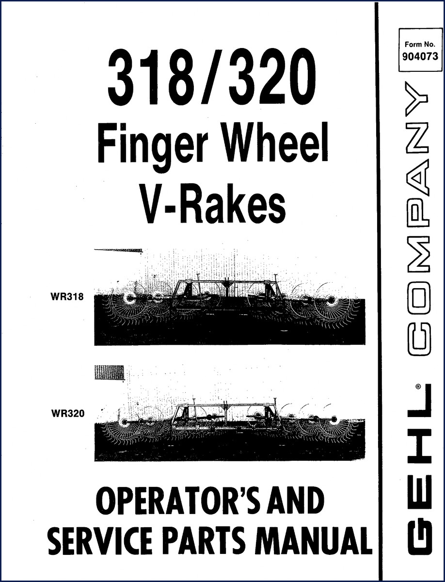GEHL 318, 320 Parts Catalog – 32-Page OEM Factory Manual for V-Rake 1 gehl 318, 320 parts catalog, gehl parts catalog, gehl 318,