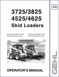 gehl 4525, 4625, 3725, 3825 operators manual, gehl manual, gehl 4525,