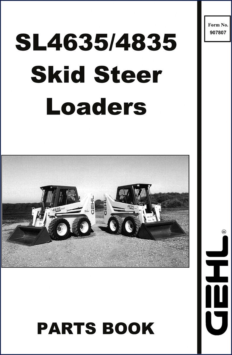 gehl 4635, 4835 skid steer parts catalog, gehl parts catalog, gehl 4635,