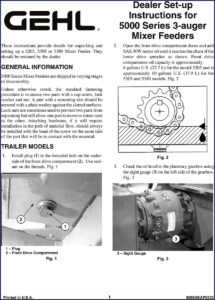 gehl 5205, 5305, 5380 installation manual, gehl manual, gehl 5205,