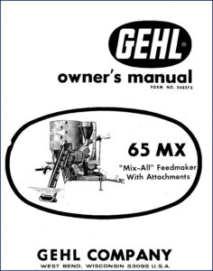 gehl 65 mx operators manual, gehl manual, gehl 65