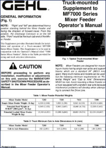 gehl 7285, 7335, 7435, 7500 installation manual, gehl manual, gehl 7285,