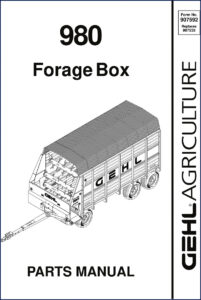 gehl 980 parts catalog oem factory manual, gehl parts catalog, gehl 980