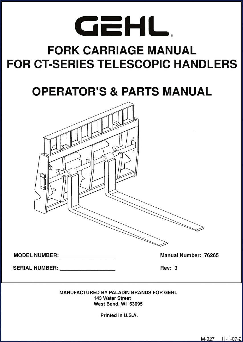 gehl ct, gehl manual