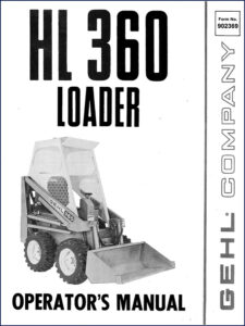gehl hl360 operators manual, gehl manual, gehl hl360
