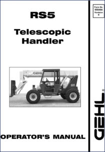 gehl rs5 operators manual, gehl manual, gehl rs5