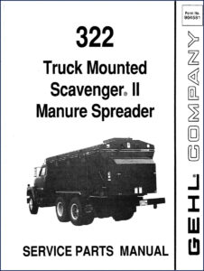 gehl 322 scavenger ii parts catalog, gehl parts catalog, gehl 322