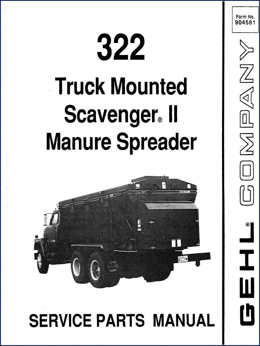 gehl 322 scavenger ii parts catalog, gehl parts catalog, gehl 322
