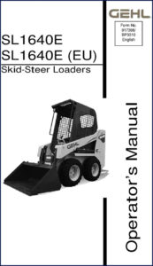 gehl sl1640e, sl1640e (eu) operators manual, gehl manual, gehl sl1640e,