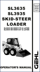 gehl sl3635 sl3935 operators manual, gehl manual, gehl sl3635