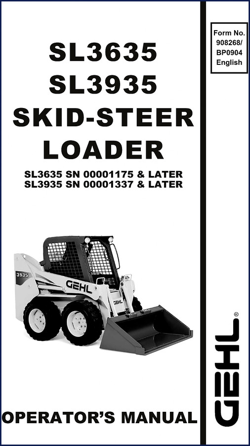 gehl sl3635 sl3935 operators manual, gehl manual, gehl sl3635