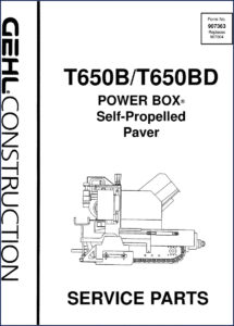 gehl t650b/t650bd parts catalog, gehl parts catalog, gehl t650b/t650bd