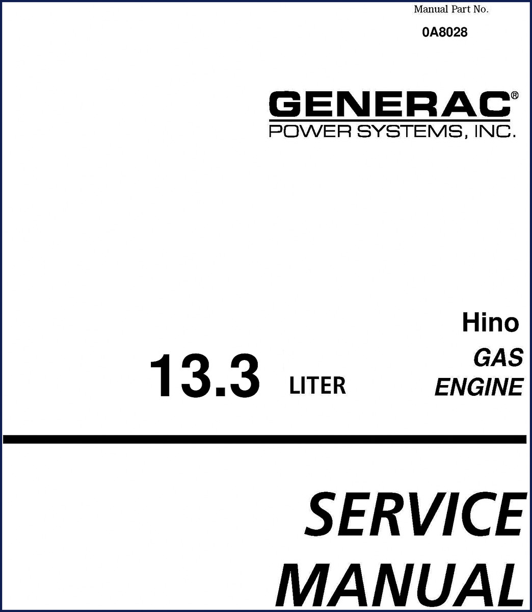 generac 13.3 liter service manual, generac service manual, generac 13.3