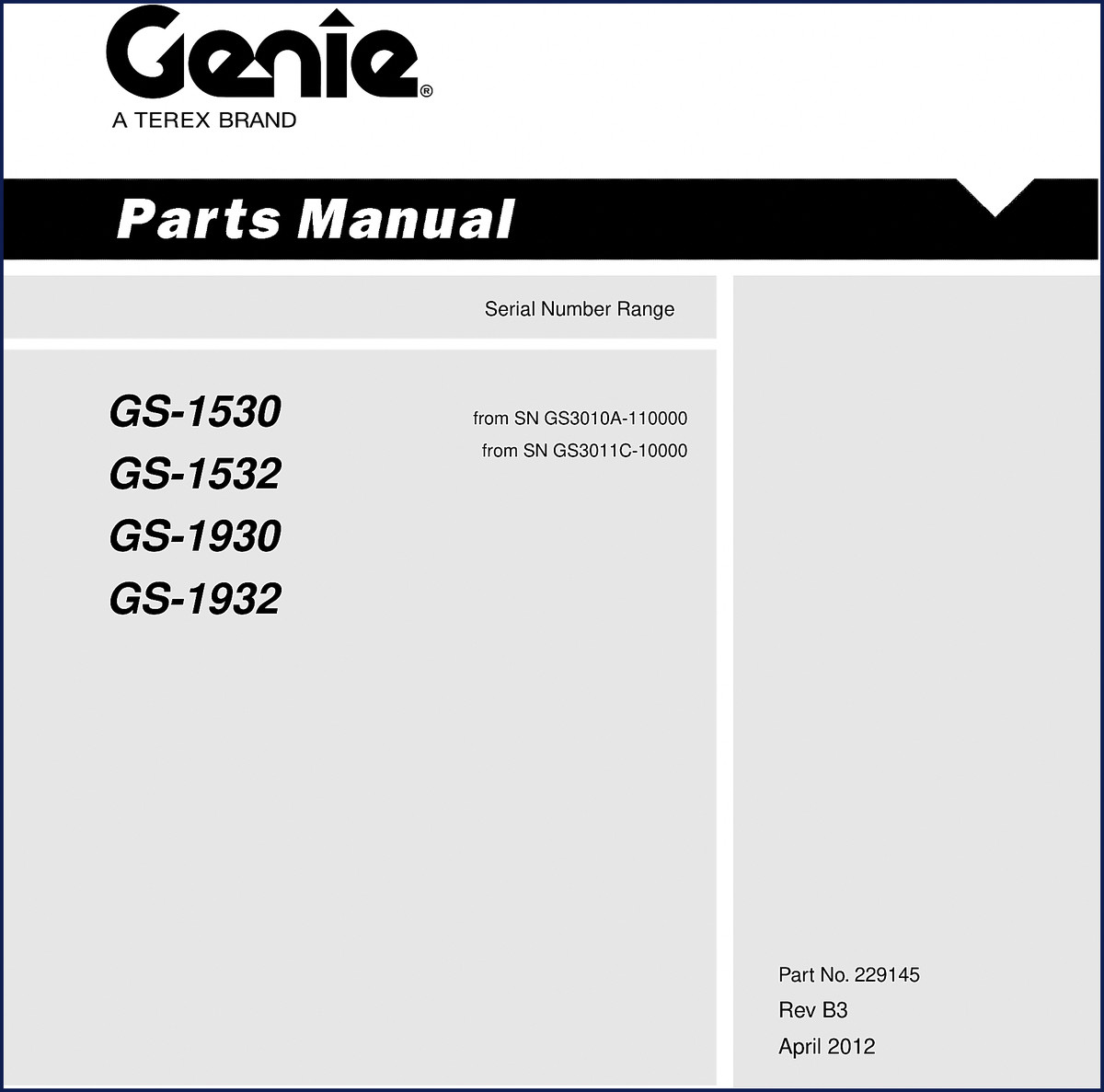 genie gs, genie manual