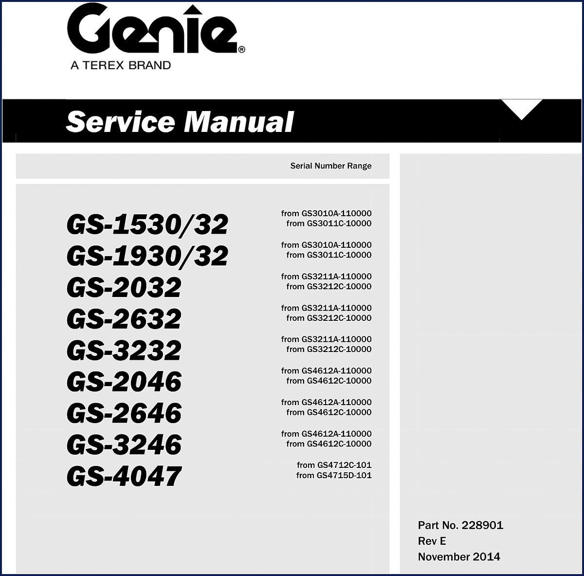 genie gs, genie manual