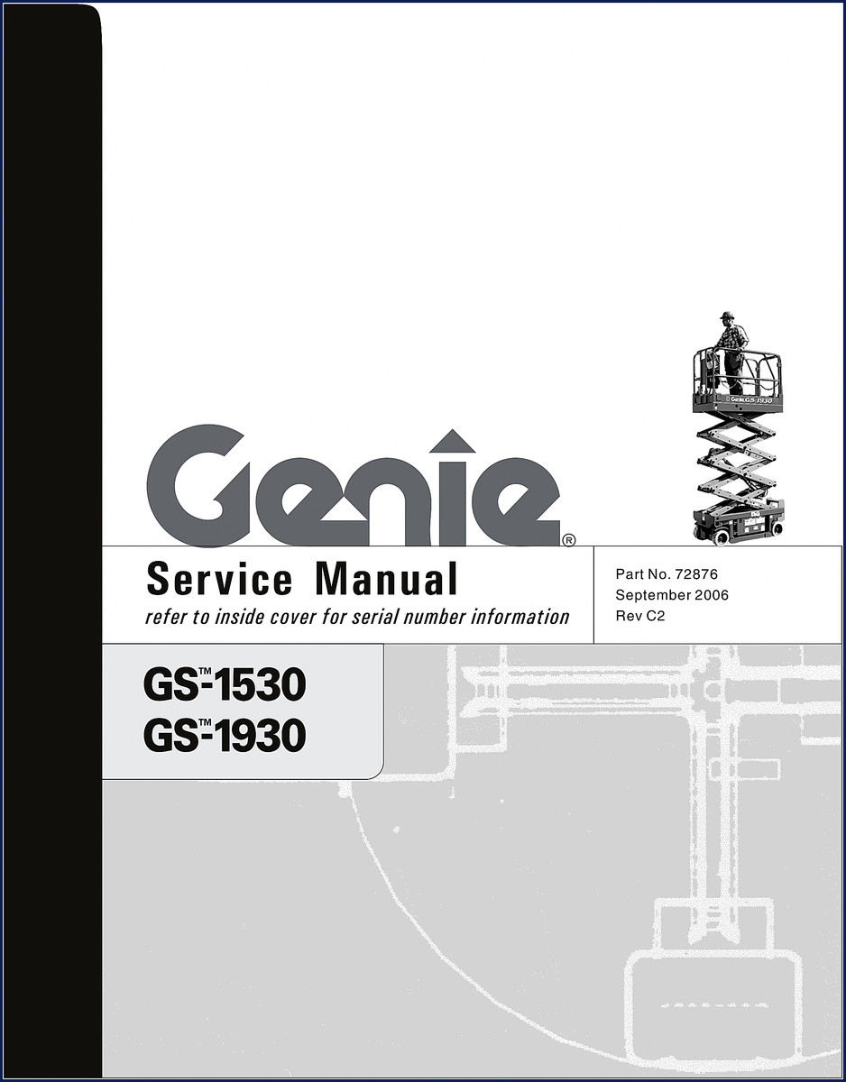 genie gs 1530 gs 1930 2006 service manual, genie service manual, genie gs