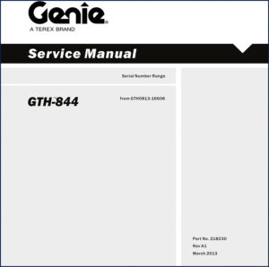 genie gth, genie manual