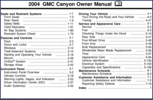gmc canyon 2003 user manual, gmc manual, gmc canyon