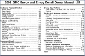 2009 gmc envoy envoy denali user manual, gmc manual, gmc gmc