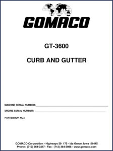 gomaco gt, gomaco manual
