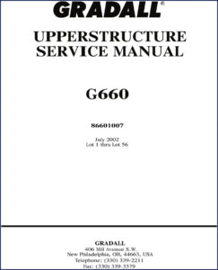 gradall g660 2002 service manual, gradall service manual, gradall g660