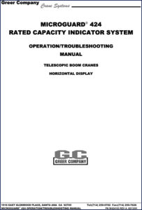 greer 424 2001 troubleshooting manual, greer manual, greer 424