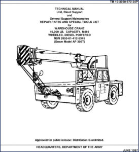 grove ap 308t 1997 technical manual, grove manual, grove ap