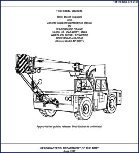 grove ap 308t m469 1997 technical manual, grove manual, grove ap